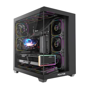 Imagem de Gabinete Gamer Round5 Asuka Mid Tower ATX Sem Fans Preto