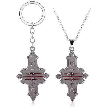 Imagem de Chaveiro, chaveiro, pingente com logotipo Diablo, metal de alta qualidade