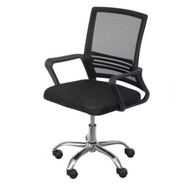 Imagem de Cadeira Escritório Giratória Lyon Diretor Or Design Encosto Tela Mesh 