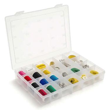 Imagem de Caixa Organizadora Transparente Com Divisórias Adaptáveis Multiuso - S