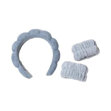 Imagem de Conjunto Elegante De 3 Peças: Faixas De Cabelo Com Bolhas, Pulseiras E