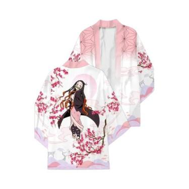 Imagem de Japonês Ukiyo-e Estilo Borboleta Padrão Quimono Feminino Moda Clássico