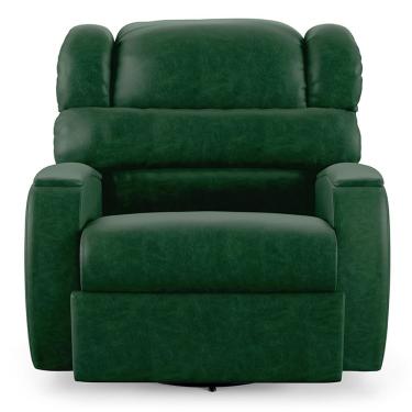 Imagem de Poltrona Do Papai Manchester Glider Reclinável Giratória Pu Verde Encantum