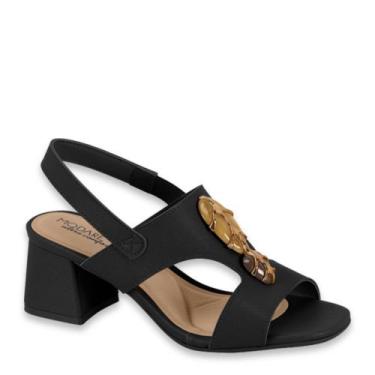 Imagem de Sandália Feminina Modare Conforto Salto Baixo Grosso 7172127 - Preto -