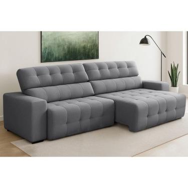 Imagem de Sofa 4 Lugares Retratil Reclinavel 280cm Linho Atualle Ferguile