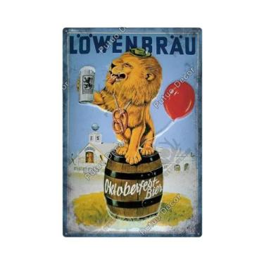 Imagem de Placa De Metal Vintage Da Marca De Cerveja Alemã Putuo Para Decoração 