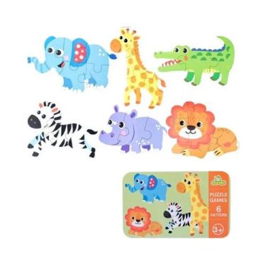 Imagem de Quebra-Cabeça Educacional 3D De Madeira Montessori Para Crianças De 2 