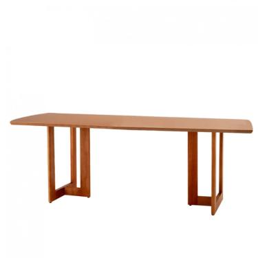 Imagem de Mesa para Sala de Jantar Patros Oval MDF 180cm Imbuia Estilo Moderno para Ambiente Sofi...