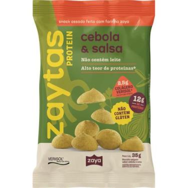 Imagem de Display biscoito zaya protein cebola e salsa 12 un 35gr