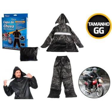 Imagem de Capa Chuva Pvc Motoqueiro Motoboy Capuz Motociclista Bike GG - Etilux