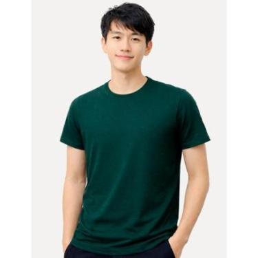 Imagem de Camiseta Calvin Klein Jeans Masculina Dark New Logo Verde Escuro-Masculino