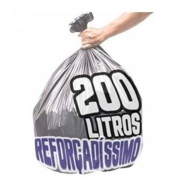 Imagem de Saco para Lixo Reforçadíssimo 200 Litros Cinza Pacote com 100 Unidades Higipack
