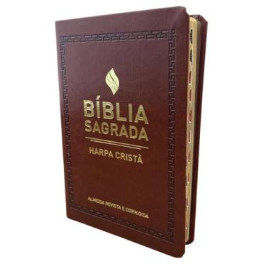 Imagem de Bíblia Sagrada Ultrafina com Harpa Cristã CPAD Almeida Revista e Corri