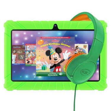 Imagem de Tablet Infantil Contixo V8 HD Disney 7" com Fones de Ouvido Verdes