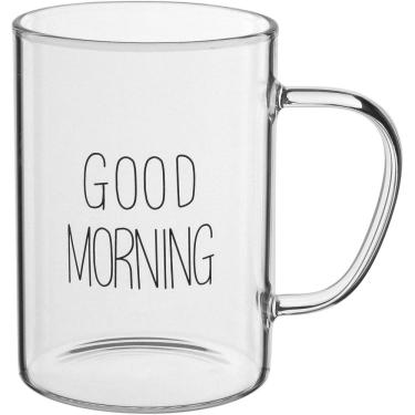 Imagem de CANECA XÍCARA HOME&CO BOROSSILICATO 450ml 11x8x8cm TRANSPARENTE