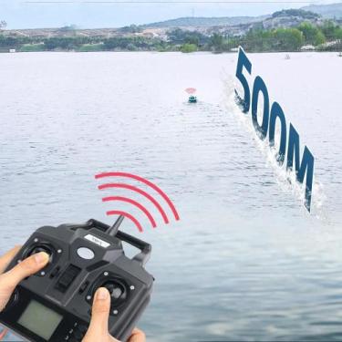 Imagem de Barco De Pesca Com GPS E Controle Remoto LCD R18 CTV18 V18 C118, Ferra