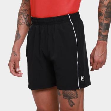 Imagem de Shorts Fila Match II 6 Masculino, Preto, Branco, M