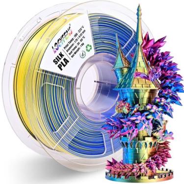 Imagem de Filamento para impressora 3D LOCYFENS PLA 1,75 mm Silk Rainbow 1 kg