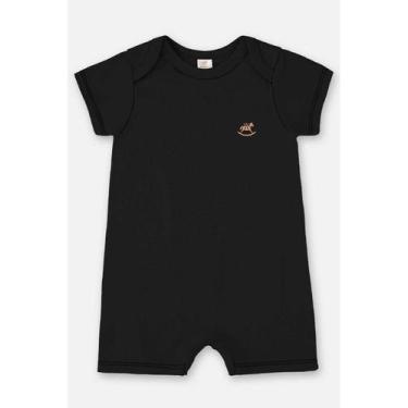 Imagem de Macaquinho Para Bebê Unissex Up Baby, Preto, M