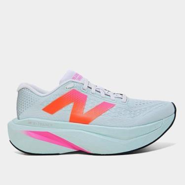 Imagem de Tênis New Balance Fuelcell Supercomp Trainer V3 Feminino, Branco, Rosa