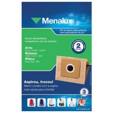 Imagem de Kit com 3 sacos descartáveis MENALUX (SIM02) Eletroclux