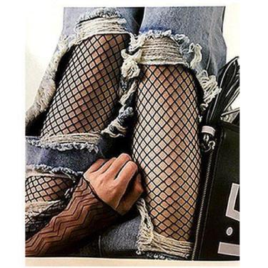 Imagem de Meia Calça Feminina Arrastäo Veste de 36 ao 42 - Cor: Preta - JSTYLE