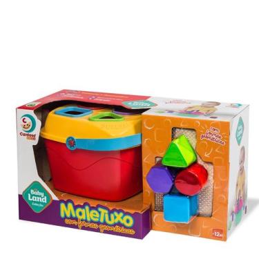 Imagem de Brinquedo Didático de Encaixar Maletuxo com Formas Baby Land, Vermelho