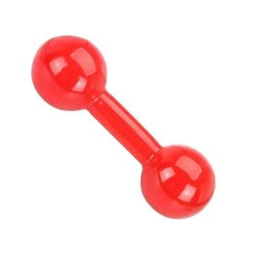 Imagem de Halteres Peso Emborrachado Unibrás 7 kg (Unidade) - Únibras, Vermelho