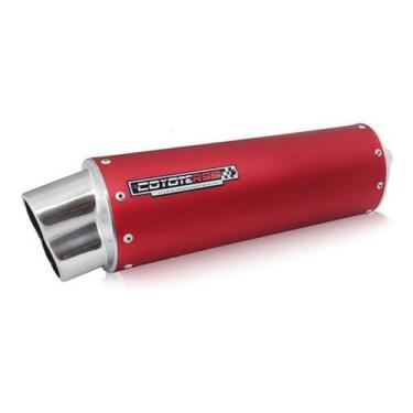 Imagem de Escape / Ponteira Coyote RS5 Boca 8 Alumínio Oval - Vermelho - Versys 