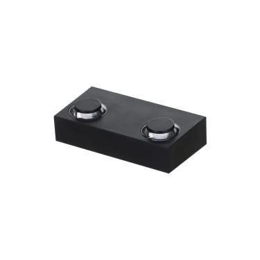 Imagem de Mini Arandela de LED Flou Duo 4W Bivolt Ip65 2700K Luz Amarela Preto Nordecor Iluminação