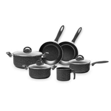 Imagem de Jogo de Panelas Ceramic Life Suprema 6 Peças Alumínio Antiaderente com Tampa de Vidro T...