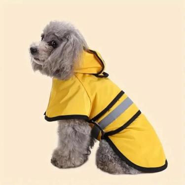 Imagem de Capa De Chuva Ajustável E Impermeável Para Cães, Conforto E Proteção P