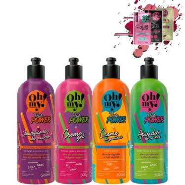 Imagem de Kit 4 Cremes Oh My Hair Power 500g - Oh My Cosmetics