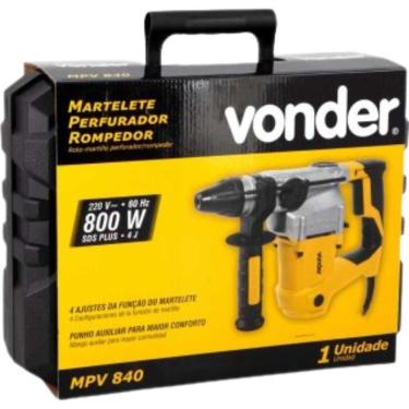 Imagem de Martelo Perfurador e Rompedor MPV840 800W 220V SDS PLUS 4 Funções Vonder