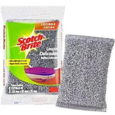 Imagem de Esponja Prateada Macio Scotch Brite 3m Anti Risco Original