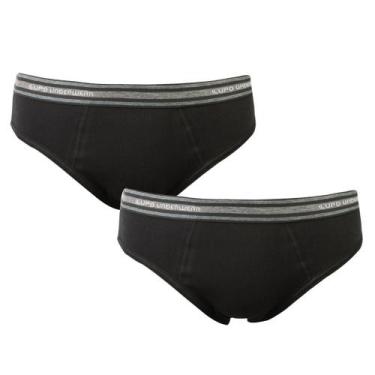 Imagem de Cueca Lupo Slip Kit c/ 2 00524 PC, G, Preto, Chumbo