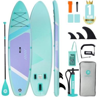Imagem de Prancha inflável de stand up paddle Niphean 320 cm verde com acessório