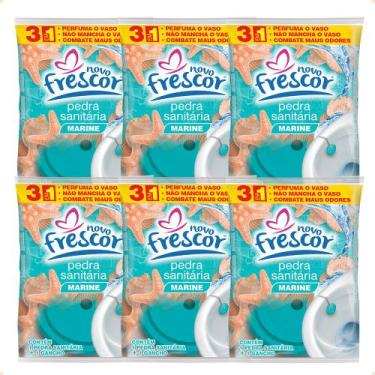 Imagem de Pedra Sanitária Fragâncias 22g 6 Unidades Novo Frescor -