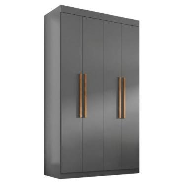 Imagem de Modulo de Guarda Roupas Para Quarto 4 Portas e 2 Gavetas Madrid Maxel,