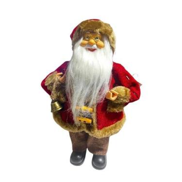 Imagem de Papai Noel Em Pe Vermelho Marrom 30cm Florarte 83380001