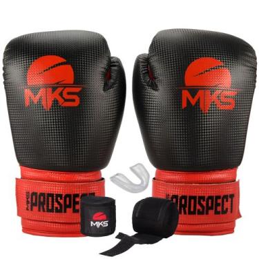 Imagem de Kit luva de boxe muay thai prospect + bandagem 2,55m + protetor bucal 