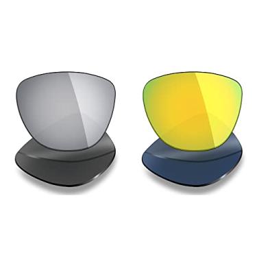 Imagem de Mryok 2 pares de lentes polarizadas de substituição para óculos de sol Oakley Frogskins – opções