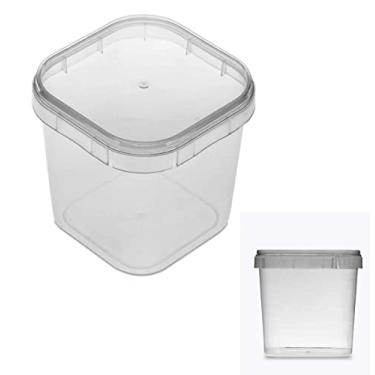 Imagem de Potes Quadrados Bolo No Pote Plástico 220ml Lacre - 100 Potinhos Plast