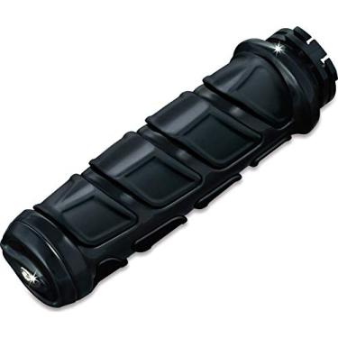 Imagem de Kuryakyn 6373 Premium Kinetic Handlebar Grips: Ajuste universal para motocicletas com barras de 2,54 cm de diâmetro, preto brilhante, 1 par