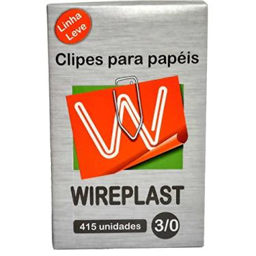 Imagem de Clips Galvanizado, Wireplast, Aço, 3/0, Linha Leve, Caixa de 415 Unidades