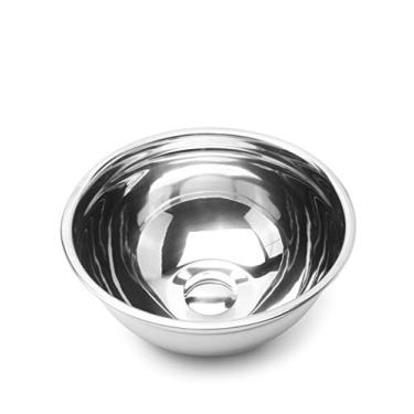 Imagem de Batedor de ovos de aço inoxidável de 18 cm para misturar tigelas de salada (tamanho: 18 cm de comprimento x 9 cm de altura)