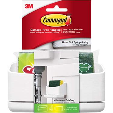 Imagem de Command Organizador de armazenamento de esponja sob a pia, 23,9 cm x 30,4 cm x 19,8 cm, branco