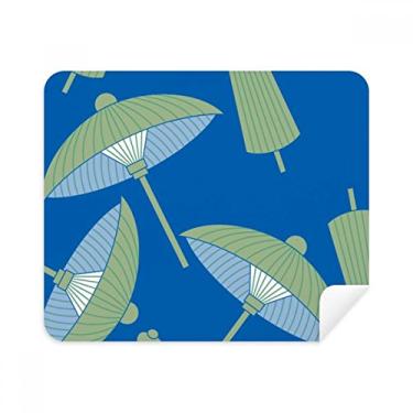 Imagem de Guarda-chuva de papel verde, pano de limpeza de tela, 2 peças, tecido de camurça