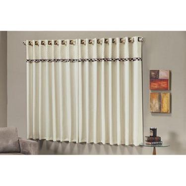 Imagem de Cortina Porta Balcão Thierry 2,00x2,30 Varão Simples Oxford 