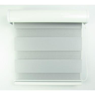 Imagem de Cortina Rolô Double Vision Com Perfil Frontal Crisdan 2,00 Largura X 1,60 Altura Cinza